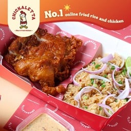 ข้าวผัดแจ่ว ไก่ทอด