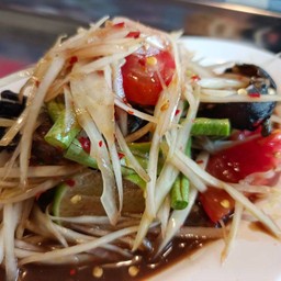 ตำปลาร้า+ปู (ทางร้านไม่แยกเส้น/น้ำตำ/อื่นๆ)
