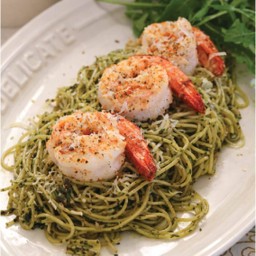 สปาเก็ตตี้เพสโต้กุ้ง