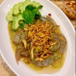 กุ้งแช่น้ำปลา ซีฟู้ดนมสด