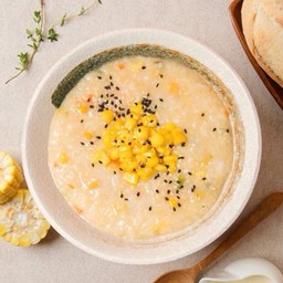 Sweet Corn Soup Congee | โจ๊กซุปข้าวโพด