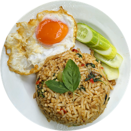 ข้าวผัดกะเพราคลุกไข่ดาว