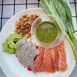 กุ้ง+แซลมอน