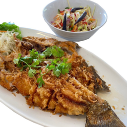 ปลานิลทอดกระเทียม