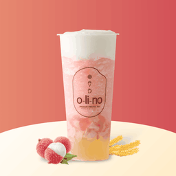 ชาข้าวลิ้นจี่ดอกมะพร้าว ครีมชีส (เฟรปเป้)