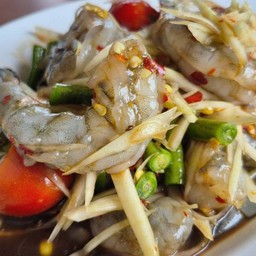 ตำกุ้งสด (ทางร้านไม่แยกเส้น/น้ำตำ/อื่นๆ)