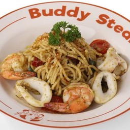 สปาเกตตี้ซอสเพสโต้ทะเล