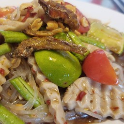 ตำเส้นเล็ก+หมูยอ (ทางร้านไม่แยกเส้น/น้ำตำ/อื่นๆ)