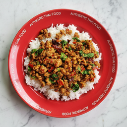 [ใส่ถุง] กะเพราหมูสับ+ข้าวหอมมะลิ