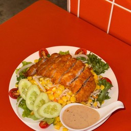 สลัดหมูทอดซอสงา