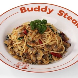 สปาเกตตี้หอยลายผัดพริกแห้ง