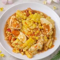 ตำไทยข้าวโพด+ไข่เค็ม