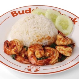 ข้าวกะเพรากุ้ง