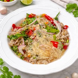 ยำวุ้นเส้น + หมูสับ