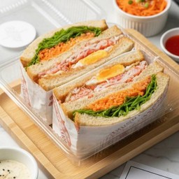 แซนวิชเกาหลีปูอัด+ไข่ดาว