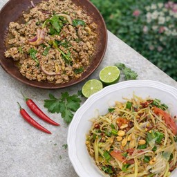 ส้มตำคุณหญิง + ลาบหมู แซ่บนัว