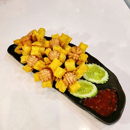 ไส้กรอกดอกไม้ทอดกรอบ