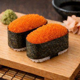 ซูชิหน้าไข่กุ้งส้ม