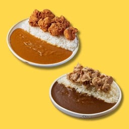 [Combo Set 3] ข้าวแกงกะหรี่ไก่ทอด + ข้าวหน้าหมูเกาหลีพริกไทยดำ