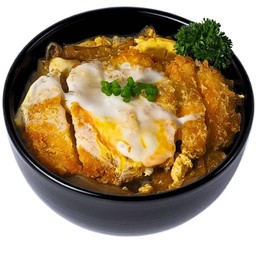 ข้าวหมูทอดอบไข่ คัทสึด้ง