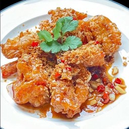 ข้าวกุ้งกระเทียม