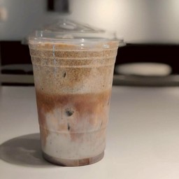 Black sesame cream latte งาดำครีมลาเต้