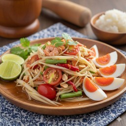 ตำไทย+ไข่เค็ม