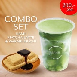 KAMI Latte Matcha with Warabi Mochi