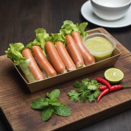 สลัดโรลไส้กรอกไก่