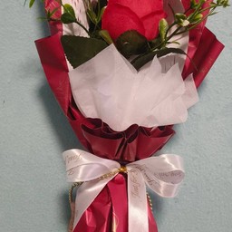 ดอกกุหลาบปลอม#01 (ช่อสีแดง)