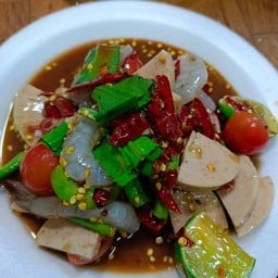 เหลาหมูยอกุ้งสด