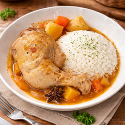 ข้าวสตูว์ไก่ซอสมะเขือเทศ