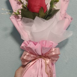 ดอกกุหลาบปลอม#01 (ช่อสีชมพู)