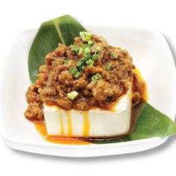 เต้าหู้เย็นราดหมูสับรสเผ็ด