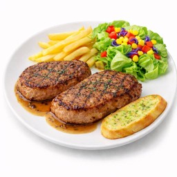 สเต็กหมูพริกไทยดำ + สเต็กหมูพริกไทยดำ