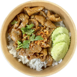 ข้าวหมูกระเทียม