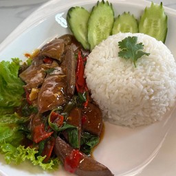 ข้าวกะเพราตับหมู 🐷