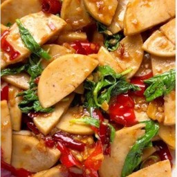 หมูยอผัดกระเพรา