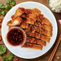 หมูสามชั้นทอด (ขีด)