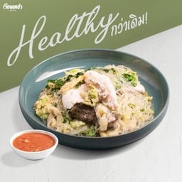 ปลาล้วน ผัดน้ำ (เส้นแก้ว)