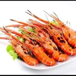 กุ้งแม่น้ำเผาครึ่งโล