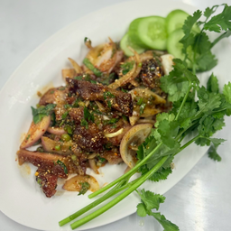 ยำหมูย่าง (เป็นกับ)