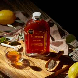 ชาดำผสมส้มยูสุ น้ำผึ้ง มะนาว แบบขวด 250ml.