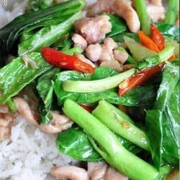 ข้าวคะน้าหมูสับ