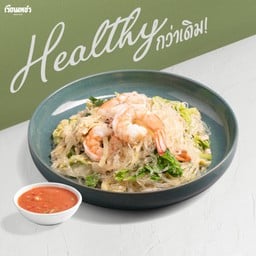 กุ้งล้วน ผัดน้ำ (เส้นแก้ว)