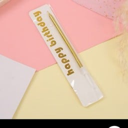 เทียนวันเกิด เกลียวสีพาสเทลแบบสั้น