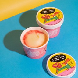 Yuzu Strawberry Sorbet (Cup 85g) - ยูซุสตรอเบอร์รี่ซอร์เบต์