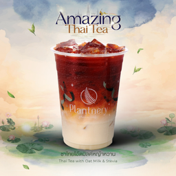 ชาไทยโอ๊ตมิลค์เย็นหญ้าหวาน