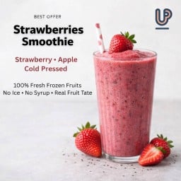 Strawberries Smoothies / สมูทตี้เนื้อผลไม้ฟรีซ 100%