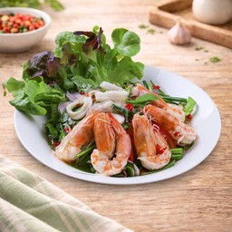 ยำวุ้นเส้นทะเล ( Spicy Glass Noodle Salad with Seafood )